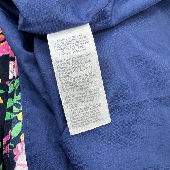 J.Crew Factory Women's Black Floral Ruffle Neck Sleeveless Career  Top S/C39 - Picture 10 of 13